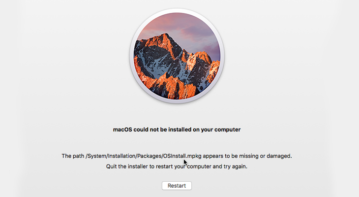 java update error for mac sierra